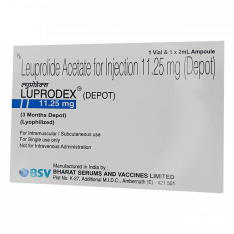 Лейпрорелин (Люкрин депо аналог, Элигард аналог) 11.25 мг :: Luprodex лиофил. для приг. р-ра для п/к введ. №1